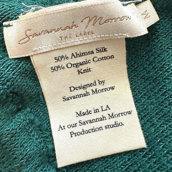 Savannah Morrow The Label Emerald Green Knit Triangle Top - Size Medium - Picture 6 of 7